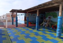 Αντικατάσταση τάπητα στον προαύλιο χώρο 2ου Νηπιαγωγείου Τηνου