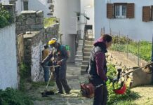 Ο εθελοντικός καθαρισμός στον Φαλατάδο Τήνου