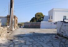 Εργασίες στο Κάμπο Τήνου στο πλαίσιο του έργου ηλεκτροφωτισμού