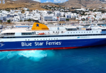 Αριστοτεχνική μανούβρα 3 λεπτών του Blue Star Paros στην Τήνο