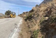 Καθαρισμοί δρόμων στην Έξω Μεριά Τήνου